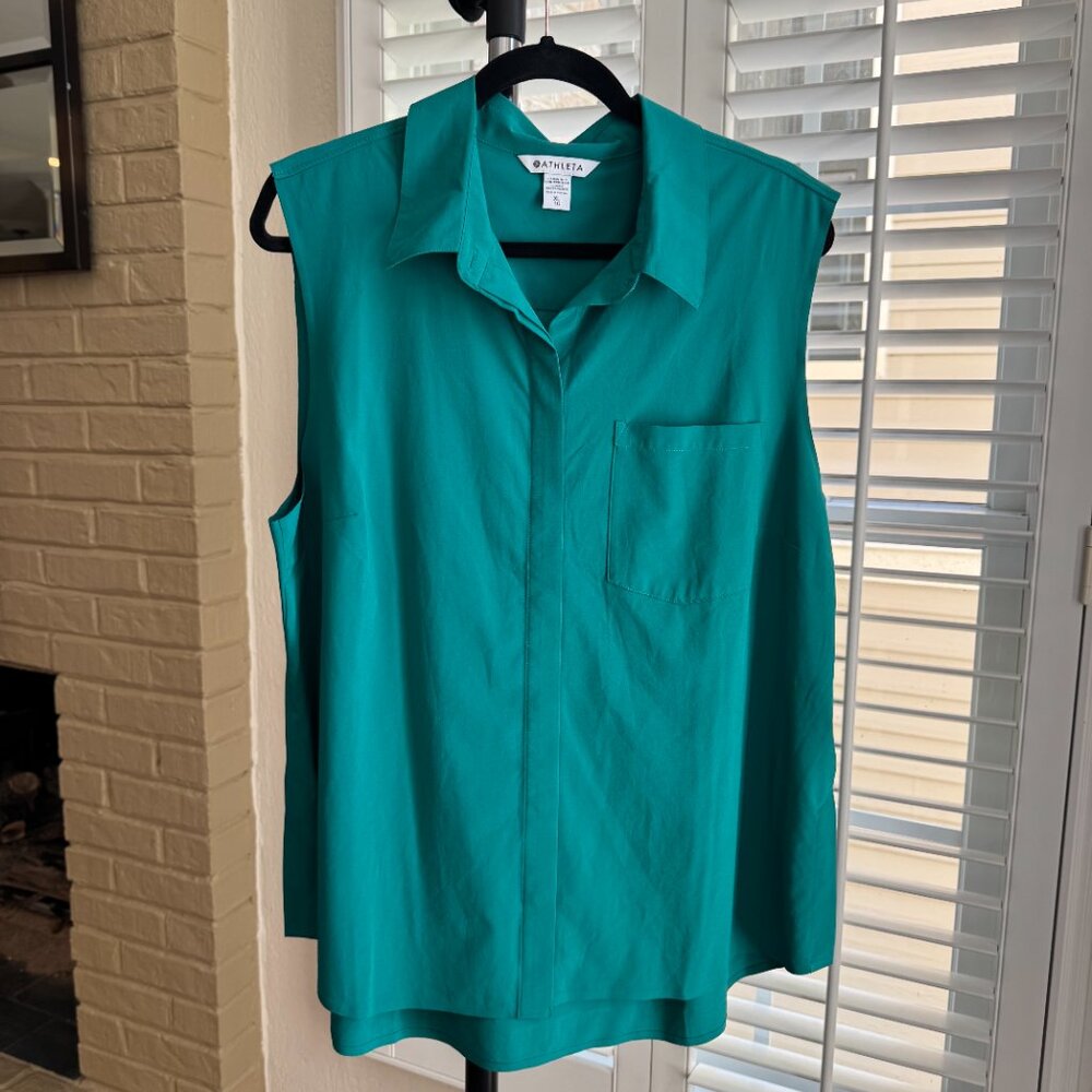 Athleta Performance Collared Button-Down Tank - image 3